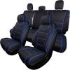 image:imageCoverado Car Seat Cover Full Set with Waterproof Neoprene F150 Seat Covers for Trucks Compatible with Ford F150 20152024 Crew Cab amp 20172024 F250 F350 F450 Front Back Seat Protector Black amp Blue