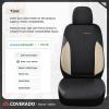 image:imageCoverado Seat Covers Red Car Seat Covers Full Set Automotive Seat Covers 5 Seats Waterproof Black Car Seat Protectors Universal Fit for SUVs Trucks Sedansbeigeblack