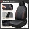 image:imageCoverado Seat Covers Red Car Seat Covers Full Set Automotive Seat Covers 5 Seats Waterproof Black Car Seat Protectors Universal Fit for SUVs Trucks Sedanscoffeeblack