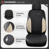 image:imageCoverado Seat Covers Red Car Seat Covers Full Set Automotive Seat Covers 5 Seats Waterproof Black Car Seat Protectors Universal Fit for SUVs Trucks Sedansbeigeblack