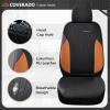 image:imageCoverado Seat Covers Red Car Seat Covers Full Set Automotive Seat Covers 5 Seats Waterproof Black Car Seat Protectors Universal Fit for SUVs Trucks SedansBrownBlack