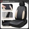 image:imageCoverado Seat Covers Red Car Seat Covers Full Set Automotive Seat Covers 5 Seats Waterproof Black Car Seat Protectors Universal Fit for SUVs Trucks Sedansbeigeblack