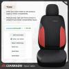 image:imageCoverado Seat Covers Red Car Seat Covers Full Set Automotive Seat Covers 5 Seats Waterproof Black Car Seat Protectors Universal Fit for SUVs Trucks SedansRedBlack