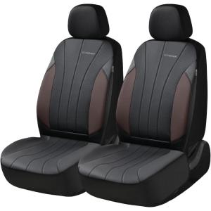image:imageCoverado Seat Covers Red Car Seat Covers Full Set Automotive Seat Covers 5 Seats Waterproof Black Car Seat Protectors Universal Fit for SUVs Trucks Sedanscoffeeblack