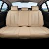 image:imageCoverado Rear Bench Car Seat Covers Car Rear Seat Covers Nappa Leather Back Seat Cover Automotive Seat Covers Seat Cushion Cover Universal Fit for Most Cars Sedan SUV Pickup Truck BlackampGrayBeige