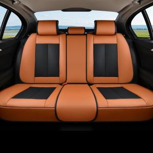 image:imageCoverado Rear Bench Car Seat Covers Car Rear Seat Covers Nappa Leather Back Seat Cover Automotive Seat Covers Seat Cushion Cover Universal Fit for Most Cars Sedan SUV Pickup Truck BlackampGrayBrownBlack