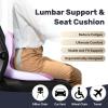image:imageCoverado Car Seat Cushion and Lumbar Support Pillow One Piece Memory Foam Ergonomic Back Support Driving Seat Cushion for Back Pain NonSlip Washable Cushion for Car Driver OfficeA Seat Cushion Lumbar Supportpurple