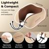 image:imageCoverado Car Seat Cushion and Lumbar Support Pillow One Piece Memory Foam Ergonomic Back Support Driving Seat Cushion for Back Pain NonSlip Washable Cushion for Car Driver OfficeNeck Pillowbeige