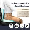 image:imageCoverado Car Seat Cushion and Lumbar Support Pillow One Piece Memory Foam Ergonomic Back Support Driving Seat Cushion for Back Pain NonSlip Washable Cushion for Car Driver OfficeA Seat Cushion Lumbar Supportgreen