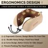 image:imageCoverado Car Seat Cushion and Lumbar Support Pillow One Piece Memory Foam Ergonomic Back Support Driving Seat Cushion for Back Pain NonSlip Washable Cushion for Car Driver OfficeNeck Pillowbeige