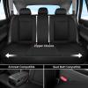 image:imageCoverado Red Car Seat Covers Full Set Waterproof Front Seats Back Seat Cover Leather Car Seat Cushion Universal Fit for Most CarsBlack