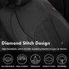 image:imageCoverado Red Car Seat Covers Full Set Waterproof Front Seats Back Seat Cover Leather Car Seat Cushion Universal Fit for Most CarsBlack
