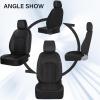 image:imageCoverado Red Car Seat Covers Full Set Waterproof Front Seats Back Seat Cover Leather Car Seat Cushion Universal Fit for Most CarsBlack