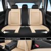 image:imageCoverado Red Car Seat Covers Full Set Waterproof Front Seats Back Seat Cover Leather Car Seat Cushion Universal Fit for Most CarsBlackBeige