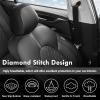image:imageCoverado Red Car Seat Covers Full Set Waterproof Front Seats Back Seat Cover Leather Car Seat Cushion Universal Fit for Most CarsBlackBlack