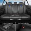image:imageCoverado Red Car Seat Covers Full Set Waterproof Front Seats Back Seat Cover Leather Car Seat Cushion Universal Fit for Most CarsBlackBlue