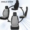 image:imageCoverado Red Car Seat Covers Full Set Waterproof Front Seats Back Seat Cover Leather Car Seat Cushion Universal Fit for Most CarsBlackGray