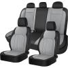 image:imageCoverado Red Car Seat Covers Full Set Waterproof Front Seats Back Seat Cover Leather Car Seat Cushion Universal Fit for Most CarsBlackGray