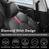 image:imageCoverado Red Car Seat Covers Full Set Waterproof Front Seats Back Seat Cover Leather Car Seat Cushion Universal Fit for Most CarsBlackRed
