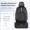 image:imageCoverado Red Car Seat Covers Full Set Waterproof Front Seats Back Seat Cover Leather Car Seat Cushion Universal Fit for Most CarsBlackWhite