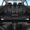 image:imageCoverado Red Car Seat Covers Full Set Waterproof Front Seats Back Seat Cover Leather Car Seat Cushion Universal Fit for Most CarsCFBlack
