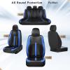 image:imageCoverado Red Car Seat Covers Full Set Waterproof Front Seats Back Seat Cover Leather Car Seat Cushion Universal Fit for Most CarsCFBlackBlue