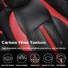 image:imageCoverado Red Car Seat Covers Full Set Waterproof Front Seats Back Seat Cover Leather Car Seat Cushion Universal Fit for Most CarsCFBlackRed