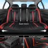 image:imageCoverado Red Car Seat Covers Full Set Waterproof Front Seats Back Seat Cover Leather Car Seat Cushion Universal Fit for Most CarsCFBlackRed