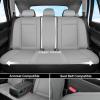 image:imageCoverado Red Car Seat Covers Full Set Waterproof Front Seats Back Seat Cover Leather Car Seat Cushion Universal Fit for Most CarsGray