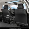 image:imageCoverado Red Car Seat Covers Full Set Waterproof Front Seats Back Seat Cover Leather Car Seat Cushion Universal Fit for Most CarsGray