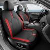 image:imageCoverado Red Car Seat Covers Full Set Waterproof Front Seats Back Seat Cover Leather Car Seat Cushion Universal Fit for Most CarsRed