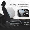 image:imageCoverado 3D Air Mesh Rear Car Seat Cover Sports Carbon Fiber Design Breathable Seat Protectors Airbag Compatible Comfort Universal for Most Cars VanTrucks SUV BlackampGreyBlackLether