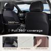 image:imageCoverado 3D Air Mesh Rear Car Seat Cover Sports Carbon Fiber Design Breathable Seat Protectors Airbag Compatible Comfort Universal for Most Cars VanTrucks SUV BlackampGreyCoffeeLether