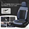 image:imageCoverado 3D Air Mesh Rear Car Seat Cover Sports Carbon Fiber Design Breathable Seat Protectors Airbag Compatible Comfort Universal for Most Cars VanTrucks SUV BlackampGreyBlackBlueMesh