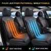 image:imageCoverado 3D Air Mesh Rear Car Seat Cover Sports Carbon Fiber Design Breathable Seat Protectors Airbag Compatible Comfort Universal for Most Cars VanTrucks SUV BlackampGreyRedLineLether