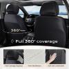 image:imageCoverado 3D Air Mesh Rear Car Seat Cover Sports Carbon Fiber Design Breathable Seat Protectors Airbag Compatible Comfort Universal for Most Cars VanTrucks SUV BlackampGreyBlackLether