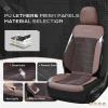 image:imageCoverado 3D Air Mesh Rear Car Seat Cover Sports Carbon Fiber Design Breathable Seat Protectors Airbag Compatible Comfort Universal for Most Cars VanTrucks SUV BlackampGreyBrownMesh