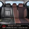 image:imageCoverado 3D Air Mesh Rear Car Seat Cover Sports Carbon Fiber Design Breathable Seat Protectors Airbag Compatible Comfort Universal for Most Cars VanTrucks SUV BlackampGreyBrownMesh