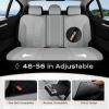 image:imageCoverado 3D Air Mesh Rear Car Seat Cover Sports Carbon Fiber Design Breathable Seat Protectors Airbag Compatible Comfort Universal for Most Cars VanTrucks SUV BlackampGreyGrayLether