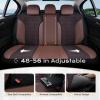 image:imageCoverado 3D Air Mesh Rear Car Seat Cover Sports Carbon Fiber Design Breathable Seat Protectors Airbag Compatible Comfort Universal for Most Cars VanTrucks SUV BlackampGreyBrownMesh
