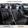 image:imageCoverado 3D Air Mesh Rear Car Seat Cover Sports Carbon Fiber Design Breathable Seat Protectors Airbag Compatible Comfort Universal for Most Cars VanTrucks SUV BlackampGreyBlackLether