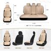 image:imageCoverado 3D Air Mesh Rear Car Seat Cover Sports Carbon Fiber Design Breathable Seat Protectors Airbag Compatible Comfort Universal for Most Cars VanTrucks SUV BlackampGreyBeigeMesh