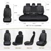 image:imageCoverado 3D Air Mesh Rear Car Seat Cover Sports Carbon Fiber Design Breathable Seat Protectors Airbag Compatible Comfort Universal for Most Cars VanTrucks SUV BlackampGreyBlackLether