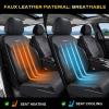 image:imageCoverado 3D Air Mesh Rear Car Seat Cover Sports Carbon Fiber Design Breathable Seat Protectors Airbag Compatible Comfort Universal for Most Cars VanTrucks SUV BlackampGreyBlackLether