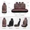 image:imageCoverado 3D Air Mesh Rear Car Seat Cover Sports Carbon Fiber Design Breathable Seat Protectors Airbag Compatible Comfort Universal for Most Cars VanTrucks SUV BlackampGreyCoffeeLether