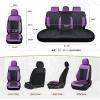 image:imageCoverado 3D Air Mesh Rear Car Seat Cover Sports Carbon Fiber Design Breathable Seat Protectors Airbag Compatible Comfort Universal for Most Cars VanTrucks SUV BlackampGreyBlackPurpleMesh