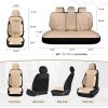 image:imageCoverado 3D Air Mesh Rear Car Seat Cover Sports Carbon Fiber Design Breathable Seat Protectors Airbag Compatible Comfort Universal for Most Cars VanTrucks SUV BlackampGreyBeigeLether