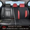 image:imageCoverado 3D Air Mesh Rear Car Seat Cover Sports Carbon Fiber Design Breathable Seat Protectors Airbag Compatible Comfort Universal for Most Cars VanTrucks SUV BlackampGreyBlackWineMesh
