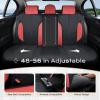 image:imageCoverado 3D Air Mesh Rear Car Seat Cover Sports Carbon Fiber Design Breathable Seat Protectors Airbag Compatible Comfort Universal for Most Cars VanTrucks SUV BlackampGreyBlackWineMesh
