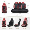 image:imageCoverado 3D Air Mesh Rear Car Seat Cover Sports Carbon Fiber Design Breathable Seat Protectors Airbag Compatible Comfort Universal for Most Cars VanTrucks SUV BlackampGreyBlackWineMesh